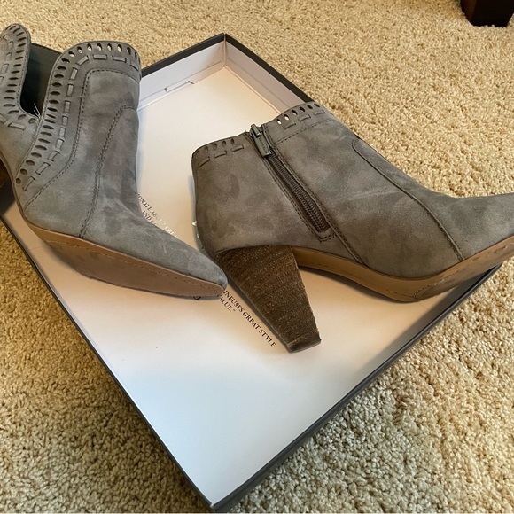 Vince Camuto Gray Suede Booties - Picture 3 of 5